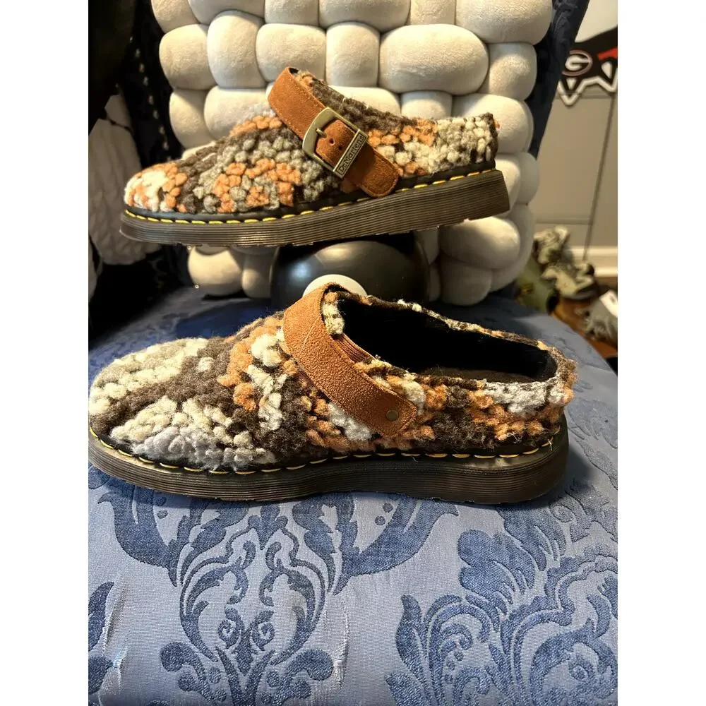 Dr Martens Isham Tan Grey Fabric Mules size 9/EU 41 - Picture 2 of 6